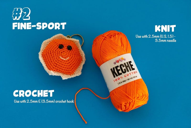 KECHE Cotton Yarn - 100% Cotton Yarn for Crocheting and Knitting, Mercerized Cotton Amigurumi Yarn Fine-Sport 2 1.76 oz (50g) / 136 Yrds (125 m) 3 Skeins - White - Image 2